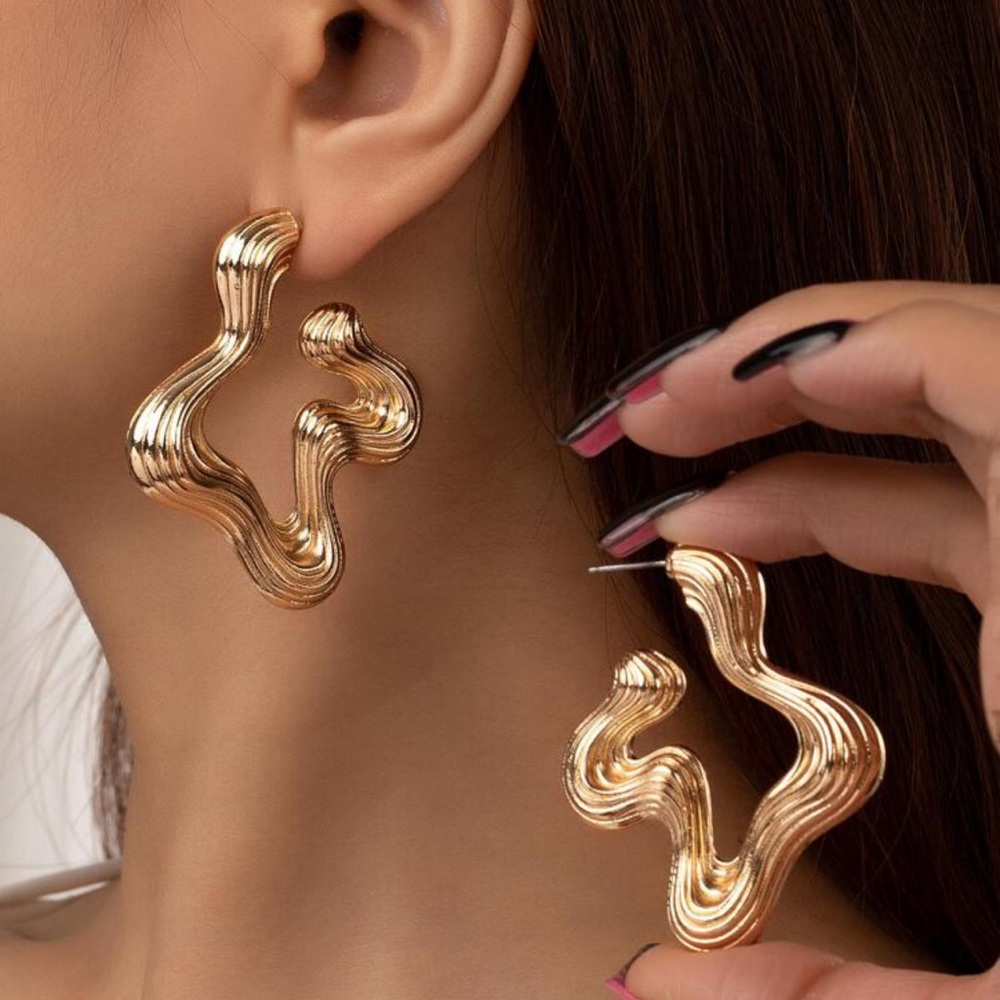 Metallic Hoop Earrings